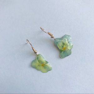 Itty Bitty Pansy Earrings